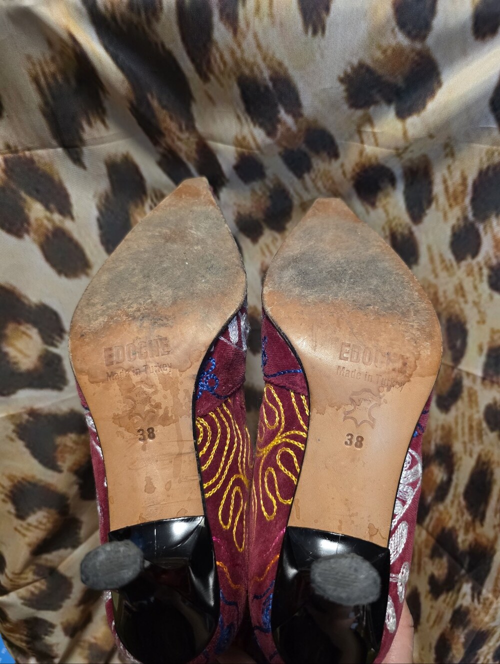 Edoche Hand Embroidered Boots - Size 38 / 7.5 - Picture 5 of 8